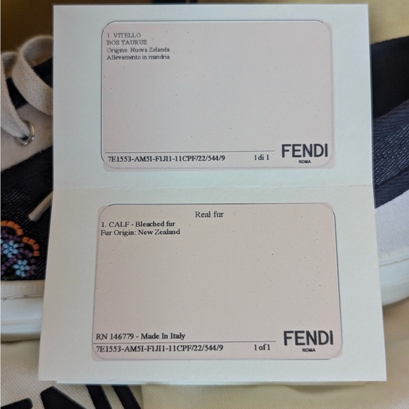 Fendi sneakers, size 9, canvas with glass beading, new, perfect condition. - Picture 12 of 13